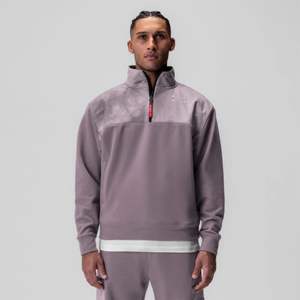 Stylish <b>Men's</b> Quarter-Zip <b>Pullover</b> <b>Jacket</b> with Soft Fabric and Versatile Design for Casual or Athletic Use - Product Image 1
