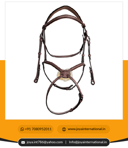 Bride muserolle Figure 8 surélevée avec couture fantaisie Acheter des brides de cheval en ligne au meilleur prix - Product Image 3