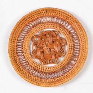 <b>Set</b> of 6 Rattan <b>Coasters</b> and <b>Holder</b> for Drinks Cup Placemat Saucer Tableware Placemats Wholesale - Product Image 2