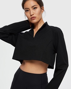 Sudaderas Cortas de Algodón con Logotipo Personalizado 2022, Top Corto para Mujer, Tejido de Punto GEO BROTHERS, Transpirable y Ecológico - Product Image 1