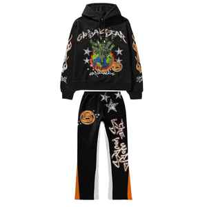 Chándal de Diseño de Moda de invierno 2025 para hombre, pantalón de rayas laterales DTG personalizable de alta calidad con logotipo, incluye pantalón y camisa - Product Image 5