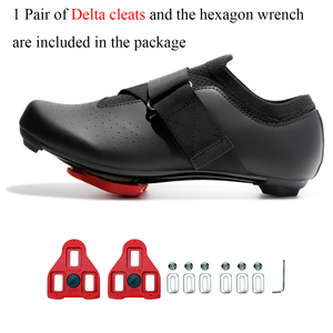 Chaussures de cyclisme d'intérieur pour hommes et femmes, compatibles avec <span class=keywords><strong>Peloton</strong></span>, pour vélo de route Delta, respirantes, confortables, durables, légères, antidérapantes - Product Image 1