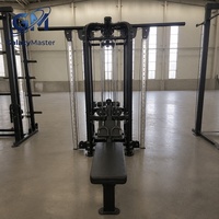 Máquina de entrenamiento multifuncional comercial de 4 estaciones con cable cruzado y pila de pesas para gimnasio