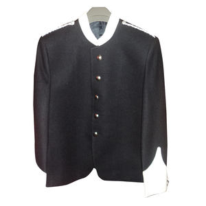 Uniformes de tambour majeur personnalisés pour les événements officiels avec épaules structurées bordées d'or et des gants assortis et des uniformes de tambour de chapeau majeur - Product Image 3