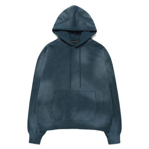 Nouveau design tendance, sweat à capuche en molleton 100% coton délavé au soleil pour homme, hiver, confortable, coupe ample, streetwear, impression sur écran - Product Image 1