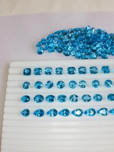 Topaze bleue suisse Mélanger les tailles et les formes de mélange Toutes les couleurs disponibles Pierres précieuses naturelles Produit en vrac fait à la main Bleu - Product Image 3