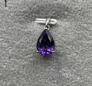 925 Sterling <b>Silver</b> Amethyst Gemstone Pendant Minimalist Necklace Gift Amethyst Pendant Healing Jewelry - Product Image 3
