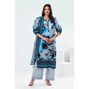 Nouveau vêtement ethnique traditionnel à la mode pour femmes Collection fraîche pakistanaise indienne pelouse décontractée 3 pièces séchage rapide léger tout - Product Image 1