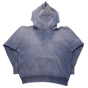 Parche desgastado personalizado bordado Vintage envejecido apliques recortados piedra ácido lavado Sudadera con capucha para hombres temporada de invierno - Product Image 3