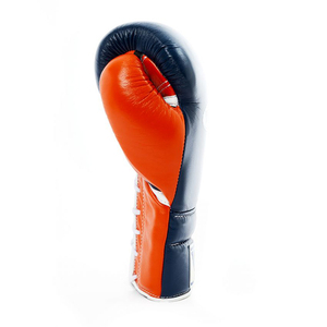 Vente chaude Gagnant Boxe Pu Cuir Lacé Personnaliser Orange Marine Boxe Paire compétition Adultes Gants - Product Image 2