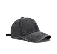 Gorra de Béisbol Personalizada, Lisa, Lavada, de Sarga de Algodón, con Visera Curva, Venta al Por Mayor OEM
