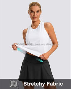 Camisetas Deportivas de Tirantes para Mujer, Estilo Racerback, para Yoga, Ajuste Holgado, Talla XS, Tejido de Punto, Logotipo en la Parte Delantera - Product Image 6