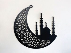 Juego de 3 murales de metal islámico Ayatul Kursi Wall Art Mural musulmán Decoración y Corán Mural - Product Image 6