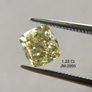 Fantaisie brunâtre verdâtre jaune 1.22 carat VS1 clarté longue coupe coussin IGI certifié 100% diamants en vrac naturels de l'Inde OEM - Product Image 1