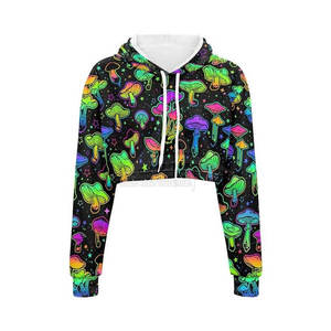 Sudadera con Capucha Corta para Mujer, Cortavientos, para Invierno, Sublimada, de Alta Calidad, Tejido de Poliéster/Algodón, Colores y Diseños Personalizables - Product Image 6