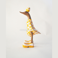 Figurine de canard en bambou faite à la main, écologique, couleur personnalisée, art moderne, design unique, décoration de table de luxe pour mariage, anniversaire, maison