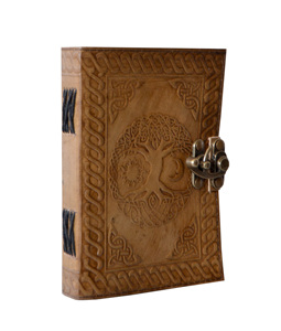 Diario de cuero personalizado hecho a mano, cuaderno de árbol de la vida, diario de escritura celta hecho a mano, libro de bocetos Vintage de sombras - Product Image 2
