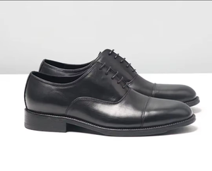 Chaussures habillées en cuir véritable respirantes à lacets antidérapantes pour hommes, pour les mariages d'été, le bureau et les occasions décontractées - Product Image 2