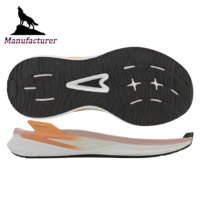 Semelle de sport E-TPR haute élasticité Wolf Brand avec talon élégant en TPU dégradé, semelle extérieure de sport TPR stable et antidérapante