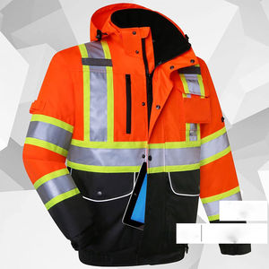 เสื้อแจ็คเก็ตทำงานแบบใหม่สำหรับผู้ชาย มาตรฐาน ANSI ระดับ 1 สะท้อนแสงสูง สวมใส่สบาย แขนยาว ปรับแต่งโลโก้ สี และขนาดได้ - Product Image 2
