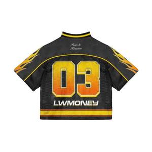 Maillot en maille rétro de football américain conçu sur mesure en gros entièrement imprimé par sublimation surdimensionné respirant anti-UV rapide - Product Image 2