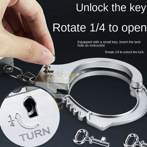 Menottes de main d'officier en acier de haute qualité menottes de main d'officier en gros menottes de main légères - Product Image 3