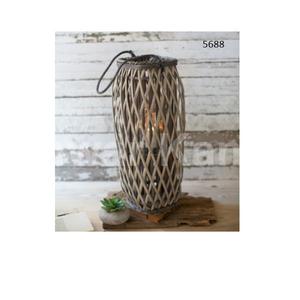 Unique Style <b>Tall</b> Grey Square Willow <b>Lanterns</b> for Home Hotel Wedding Party Festival Decoration Item - Product Image 1