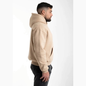 Venta al por mayor de calidad Puff de impresión de peso pesado de algodón con capucha de los hombres de gran tamaño de impresión personalizada de lujo pulóver de algodón sudaderas con capucha personalizadas - Product Image 3