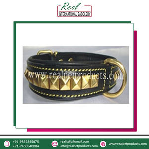 Collar de cuello de perro hecho a mano de cuero genuino 100% de calidad superior a granel - Product Image 2