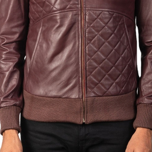 Factory Made <b>Cheap</b> Price Good Quality Genuine Leather Men's Pro Quality <b>Winter</b> Waterproof Reversible Breathable Leather <b>Jackets</b> - Product Image 4