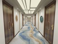 Preiswerter Flur Korridor und Gästezimmer bedruckter Teppich Appartment Wohnung floral Muster Wand zu Wand industrielle Teppiche