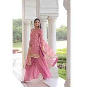 Traje Sharara Elegante y Moderno para Bodas y Fiestas, Traje Sharara de Diseñador para Mujer, Disponible en Grandes Cantidades - Product Image 1