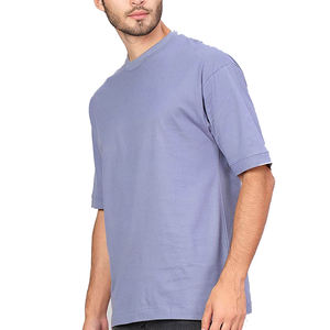 เสื้อยืดคอกลมโอเวอร์ไซส์สำหรับผู้ชาย สวมใส่สบาย ทรงหลวม ผ้าฝ้าย 100% แห้งเร็ว ระบายอากาศได้ดี สไตล์ลำลองทันสมัย - Product Image 4