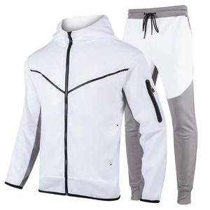 Chándales de invierno informales personalizados para hombre, ropa deportiva transpirable de secado rápido con cremallera, sudaderas con capucha y pantalones de chándal, conjuntos de 2 uds. - Product Image 1