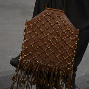 กระเป๋าคลัทช์งานปักสไตล์โบฮีเมียนงานแฮนด์เมดสำหรับงานแต่งตอนเย็นประดับมุกซับในดีไซน์แฟนซีขายส่ง - Product Image 1