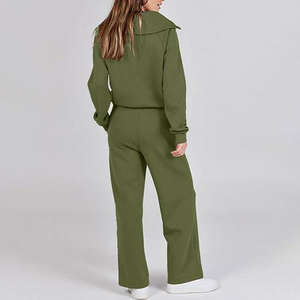 Chándal Informal con Capucha para Mujer, Color Sólido, Transpirable, para Exteriores, 100% Algodón - Product Image 3