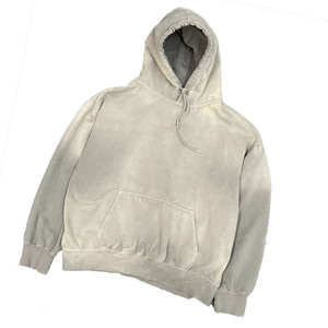 Custom Streetwear Sun Faded Hoodie French Terry Plain Heavyweight Cotton Pullover Oversized Cropped Washed Hoodie Hombres - Product Image 5