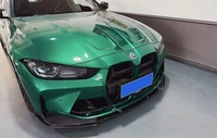 Splitter Bibir Depan Gaya 3D untuk BMW M3 M4 G80 G82 2022+ Body Kit Serat Karbon S9