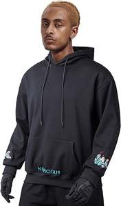 Sweat-shirt à capuche pour homme, uni, d'hiver, avec poche kangourou brodée, col à capuche, 100% coton, polaire, séchage rapide - Product Image 3