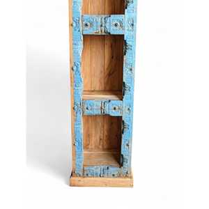 <b>Rustic</b> Wooden Bookshelf for Home Office Living Room Bedroom School Hotel with Durable Metal Cabinet Design - Product Image 4