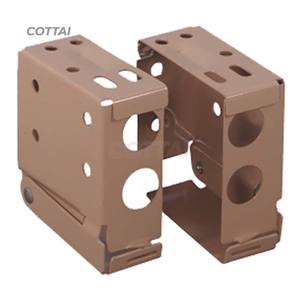 Pour stores vénitiens en plastique de 50mm Support en acier Installation au plafond à motif horizontal pour fenêtres à la française Technique simple - Product Image 3