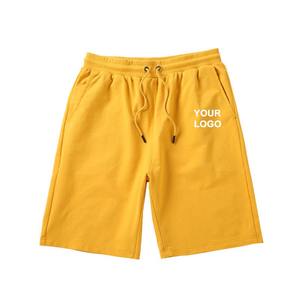 Pantalones cortos de baloncesto personalizados de alta calidad para hombre 150 gramos de malla de verano de doble capa 100% algodón estilo de calle diseño liso sólido - Product Image 1