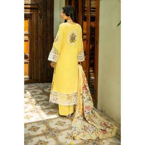 Conjunto de traje de 3 piezas sin coser con bordado y dupatta de seda tussar estampada para mujer SP-52049 - Product Image 2