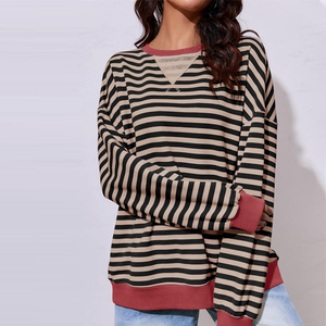 Sudaderas de lana de algodón de nuevo estilo para mujer, precio de fábrica, ropa informal transpirable de manga larga, sudadera de mujer de gran tamaño - Product Image 3