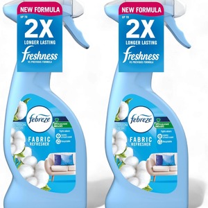 Ensemble de rafraîchissement de tissu Febreze, spray pour tissu à base d'eau, boosters de parfum de lessive-2 x parfums de coton 375ml-paquet de 2 - Product Image 4