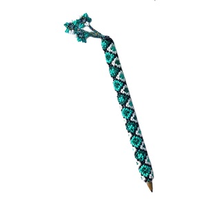 Perles de rocaille écologiques et stylos à broder perlés fournisseur en vrac stylo de perles d'école de collage de bureau décoratif unique fabriqué à la main - Product Image 3