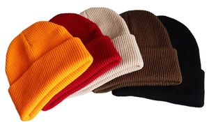 Sombrero de invierno de moda unisex, nuevos gorros de Skullies de Color sólido, gorro de invierno a rayas de tamaño personalizado para mantener el calor - Product Image 4