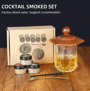 Kit Classico in Legno per Affumicatura e Infusione di Bevande, per Whisky e Cocktail Torcia Portatile con Coperchio Superiore per Trucioli di Legno Set di Utensili da Bar per Casa - Product Image 5