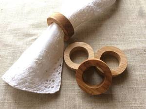 Hot Seller Wood <b>Napkin</b> <b>Ring</b> Elegant Rustic Acacia <b>Wooden</b> Luxury Holder <b>Rings</b> for <b>Napkins</b> Table Decor Accessories - Product Image 4