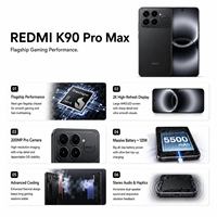Teléfono Inteligente REDMI K90 Pro Max 5G Original, Pantalla AMOLED de 6.9 Pulgadas, Snapdragon 8 Elite Gen 5, 7560mAh, Android